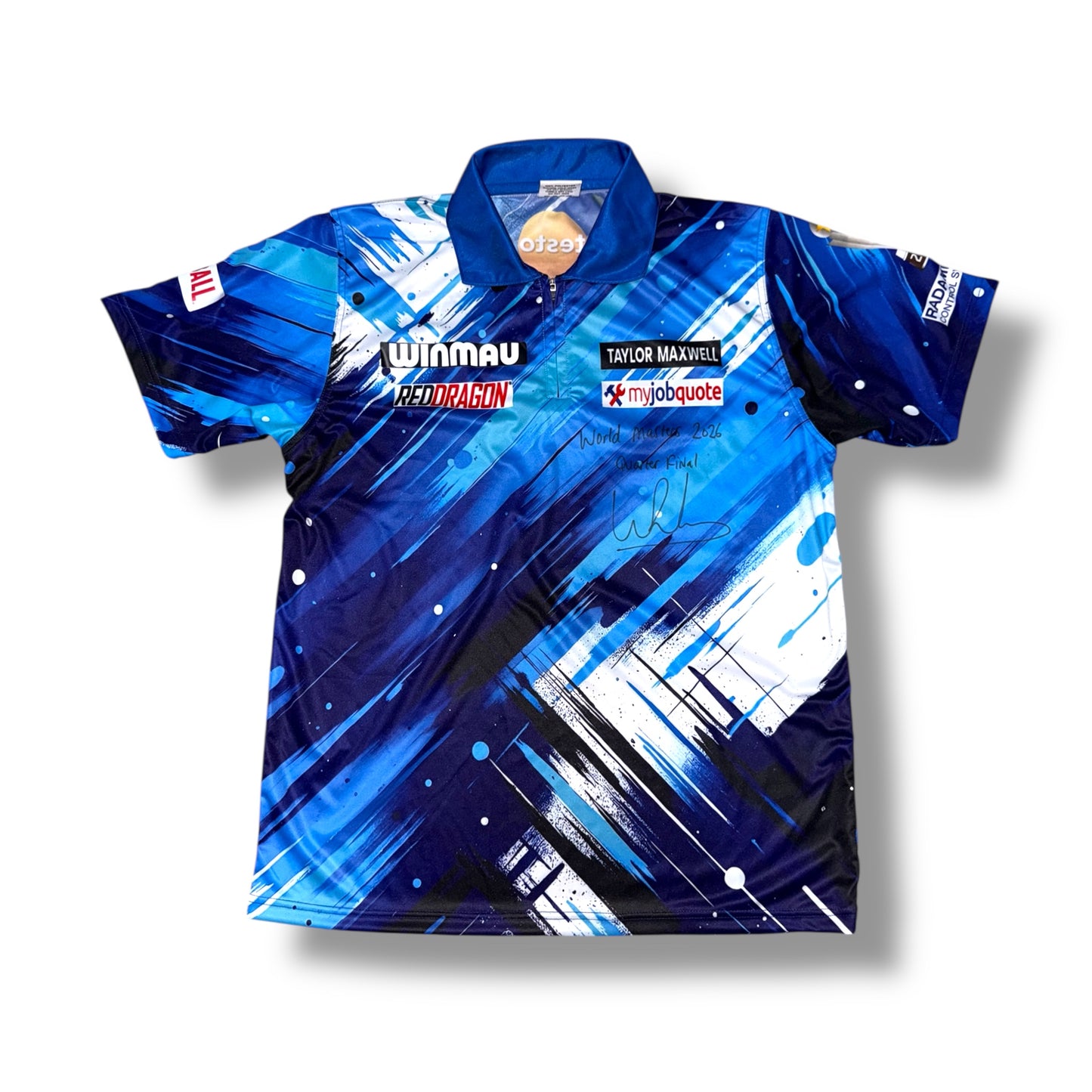 Luke Humphries MATCH WORN Signed 2026 Winmau World Masters Quarter Final Shirt
