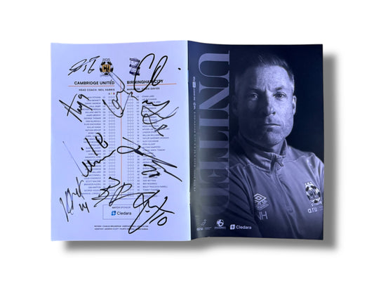 Birmingham City 2024/25 Squad Signed Programme v Cambridge