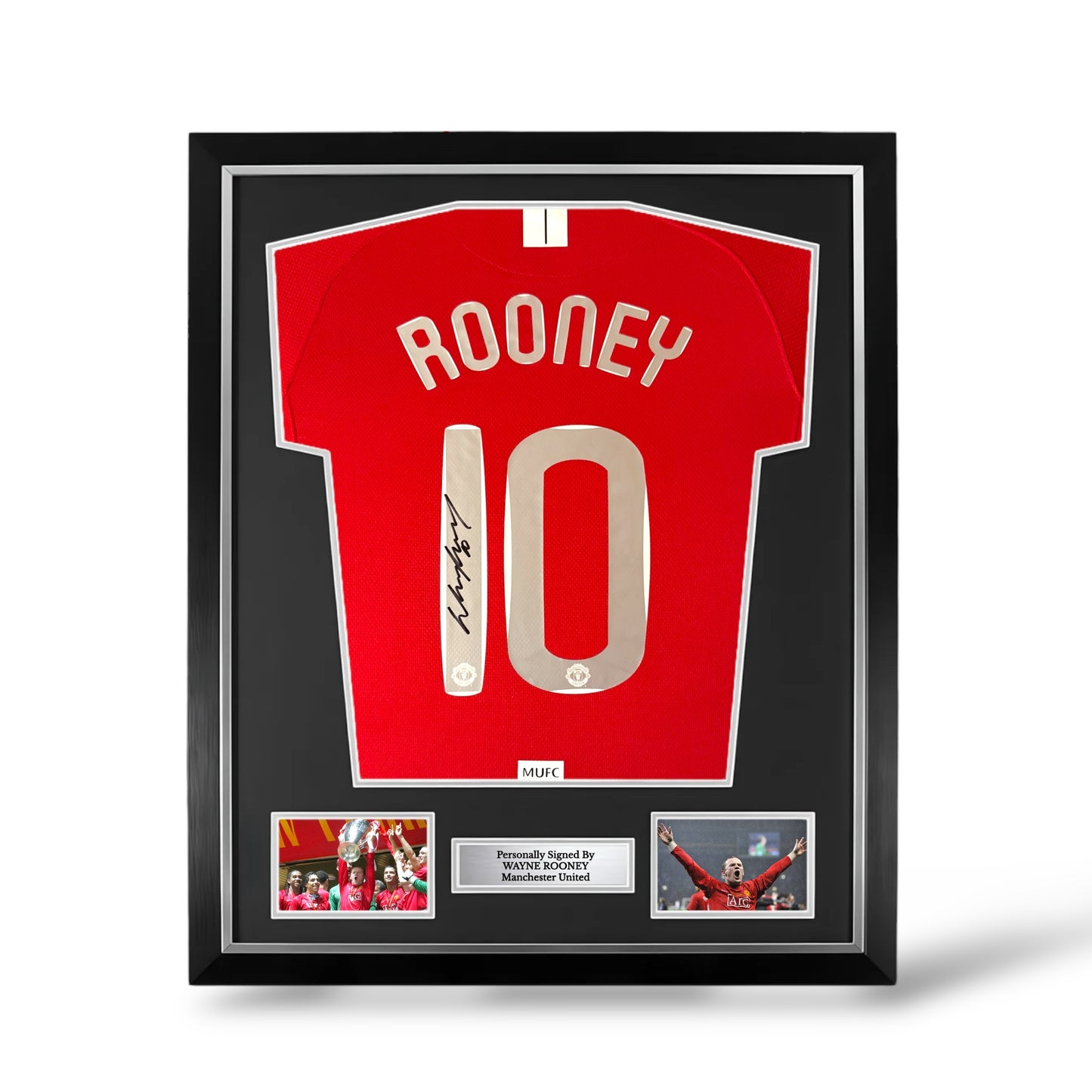 Wayne Rooney Signed Manchester United 2008 Champions League Shirt- Deluxe Framed