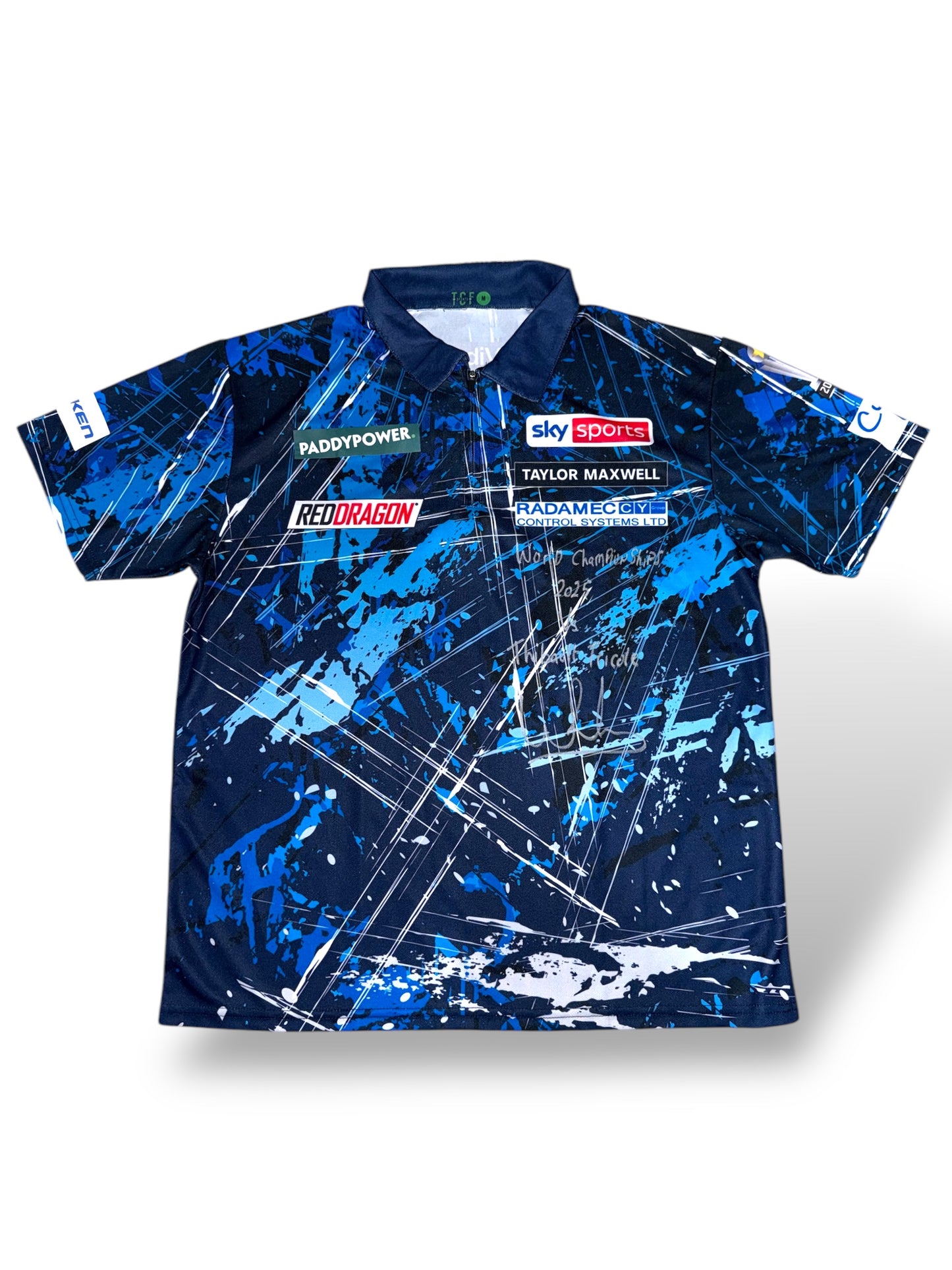 Luke Humphries MATCH WORN Signed World Championships 2025 Shirt v Thibault Tricole