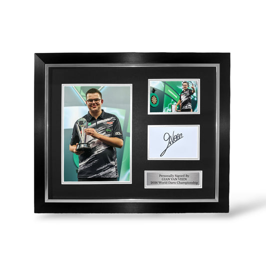 Gian Van Veen Signed World Championship Edition Montage- Deluxe Framed
