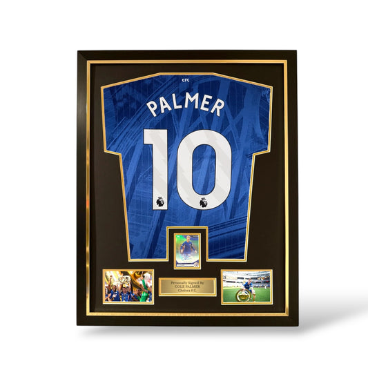 Cole Palmer Signed Official Topps Auto Card/ Chelsea 2025/26 Home Shirt- Deluxe Framed
