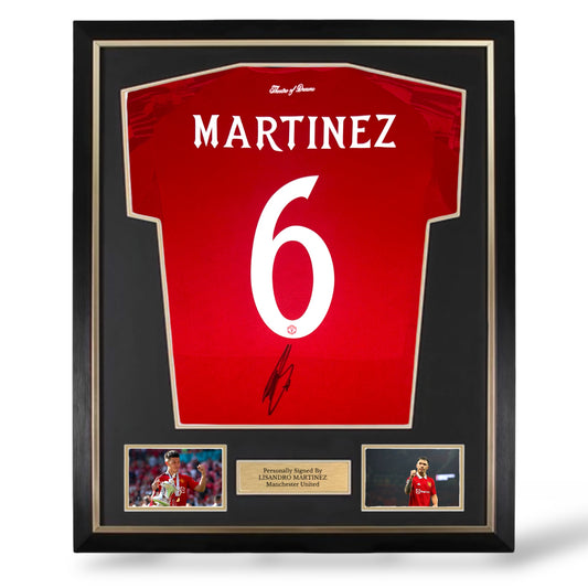 Lisandro Martinez Signed Manchester United 2025/26 Home Shirt- Deluxe Framed