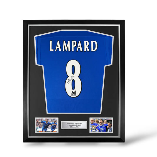 Frank Lampard Signed Chelsea 2004/05 Home Shirt- Deluxe Framed