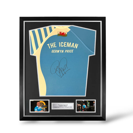 Gerwyn Price Signed Official Grand Slam Of Darts 2018 Shirt- Deluxe Framed