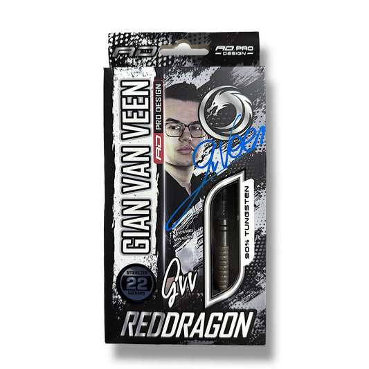 Gian Van Veen Signed Red Dragon Darts Set- Tour Edition