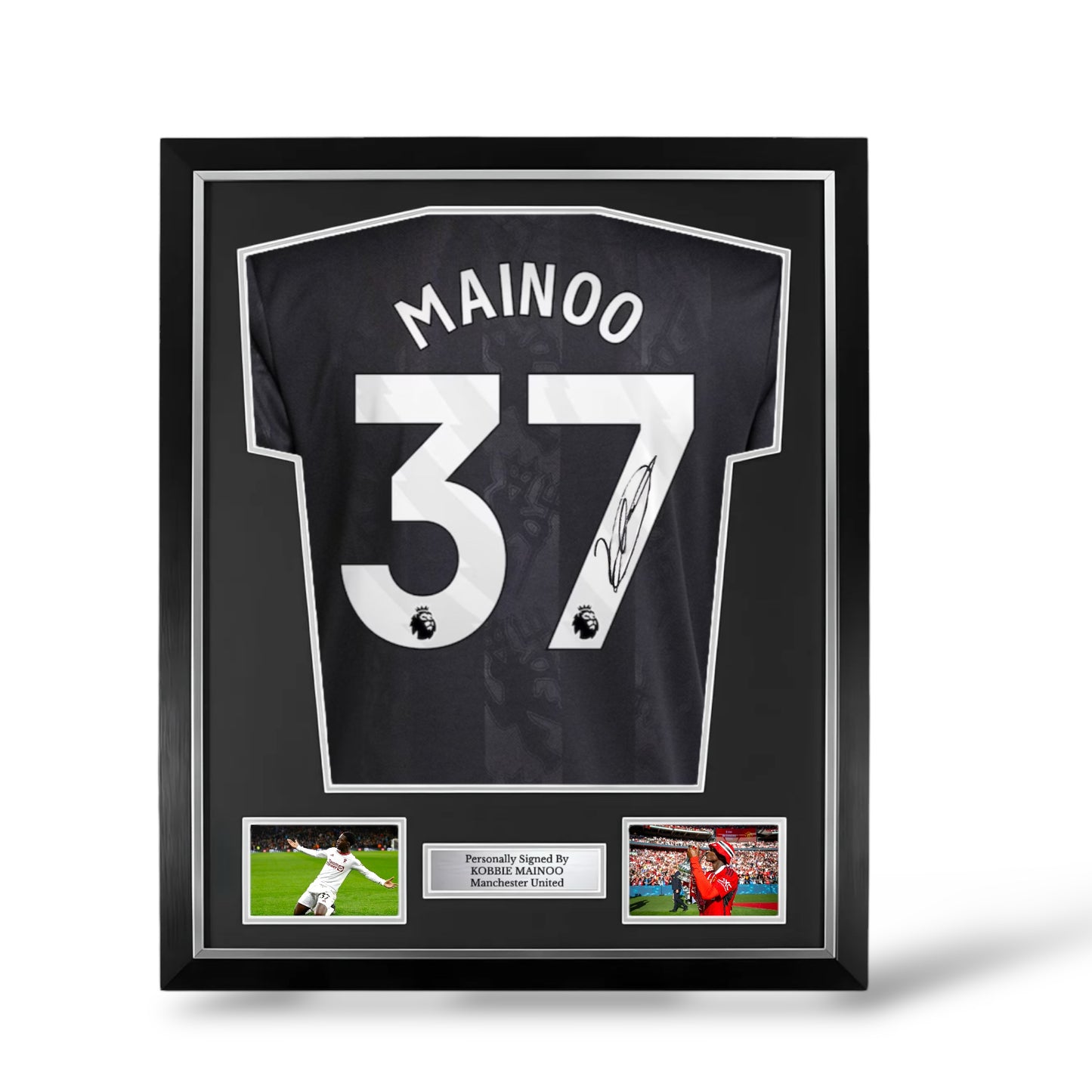 Kobbie Mainoo Signed Manchester United 2025/26 Third Shirt- Deluxe Framed