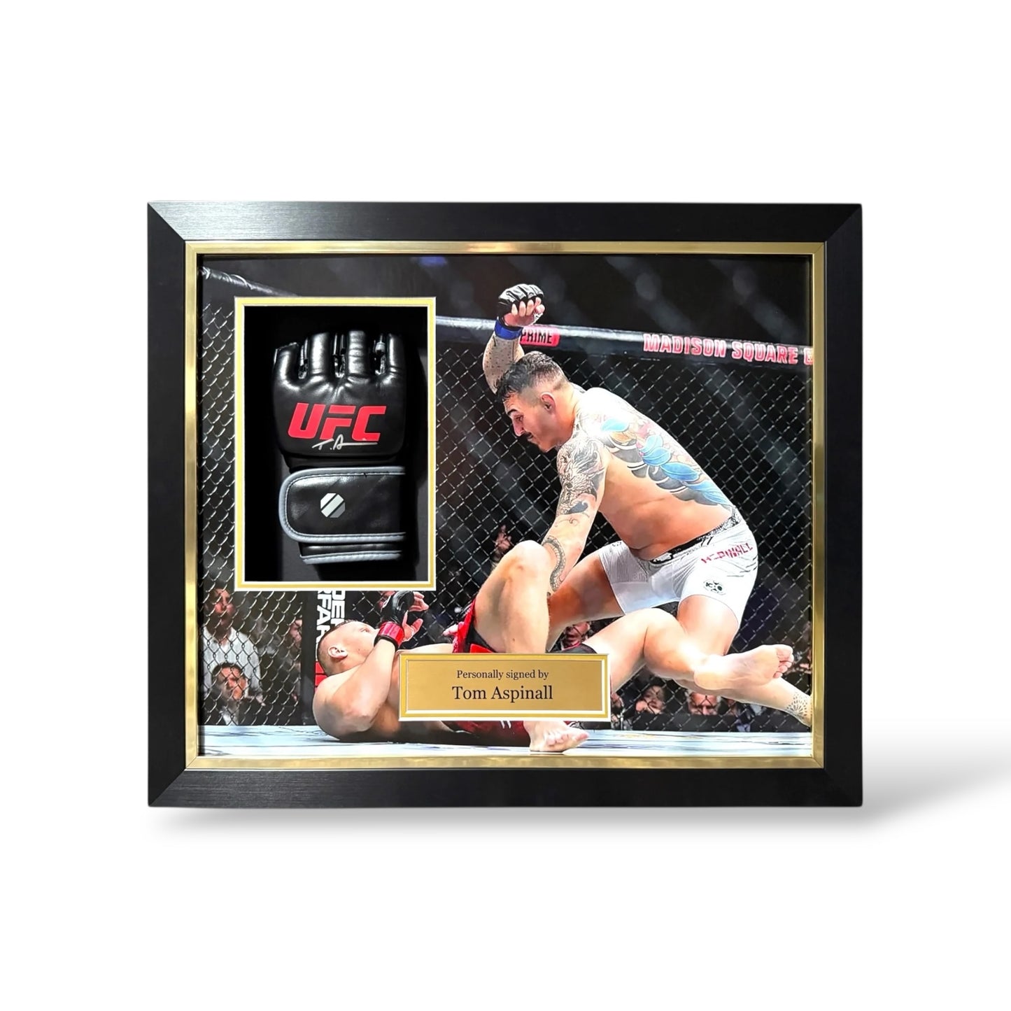 Tom Aspinall Signed Official UFC Glove- Deluxe Framed