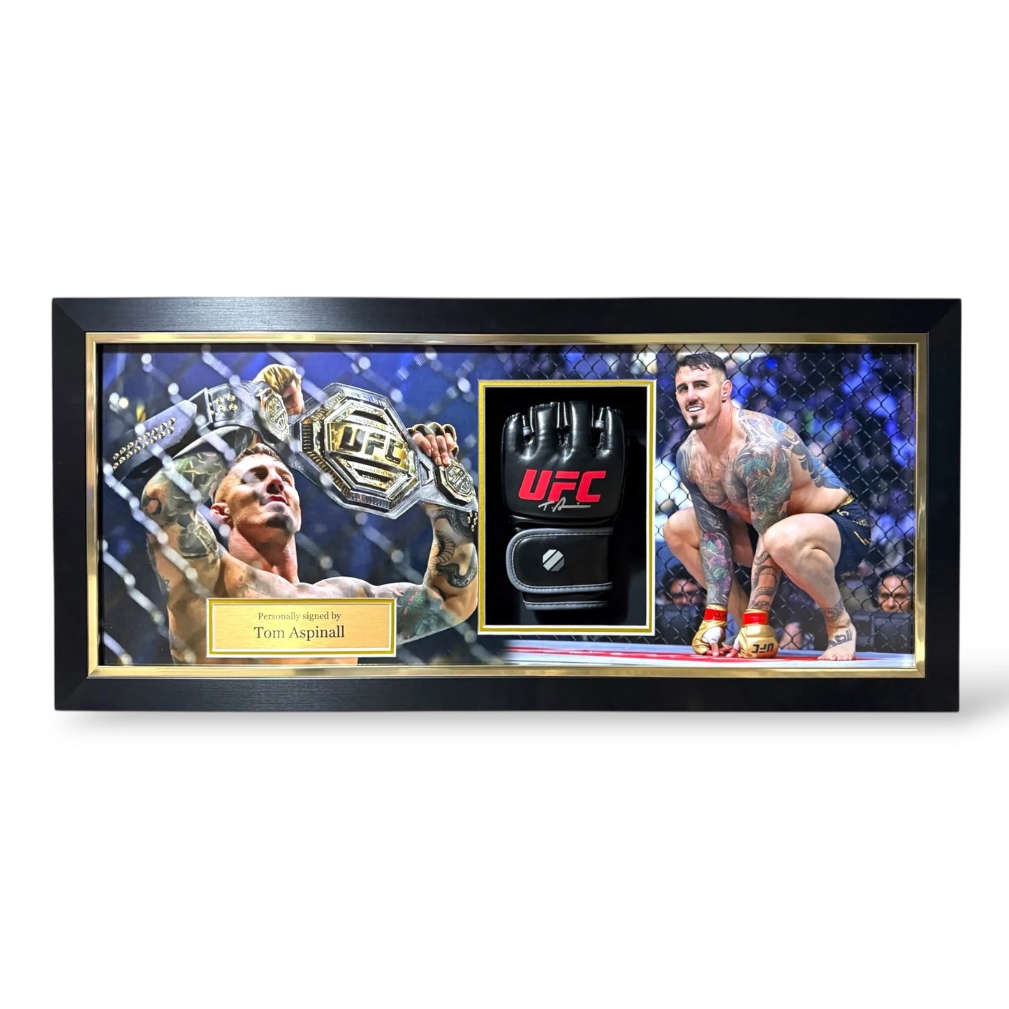 Tom Aspinall Signed Official UFC Glove- Deluxe Framed