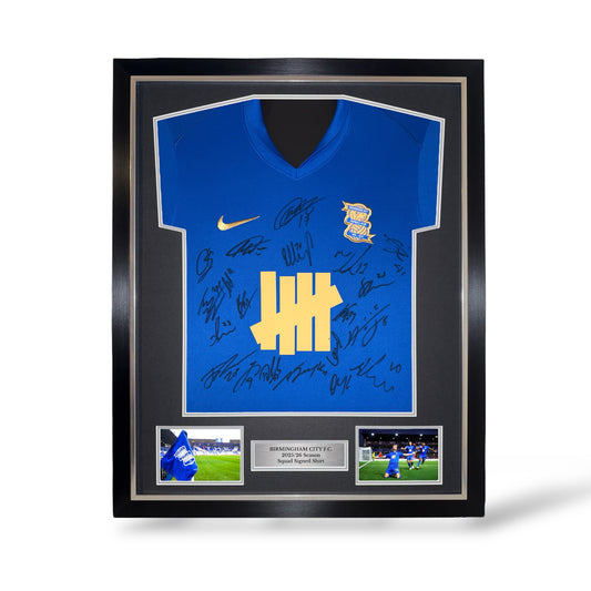 Birmingham City 2025/26 Squad Signed Home Shirt- Deluxe Framed