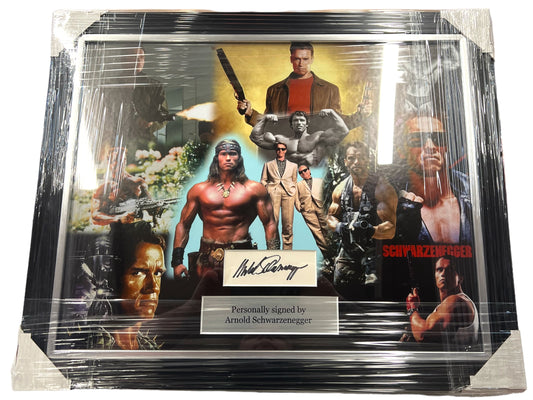 Arnold Schwarzenegger Signed And Framed Custom Movie Mount